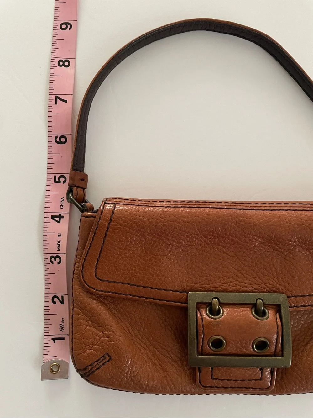 Banana Republic Genuine Leather Small/ Mini Shoulder Bag Cognac